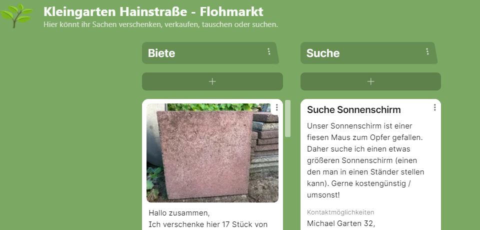 Neuer Flohmarkt auf der Vereinswebseite
